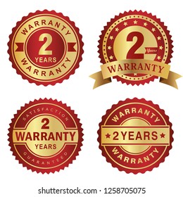 Set of two years warranty golden red label