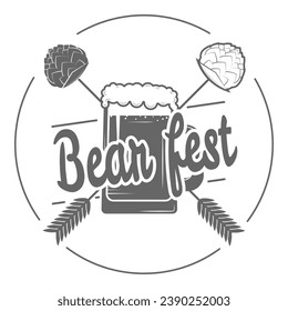 Set of Two-color Beer Craft Badges.. Item 12
