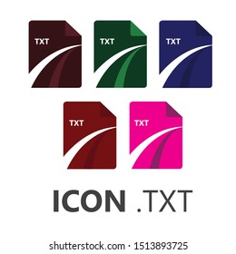 Set TXT image file format icon. Can be used for graphic and web design
