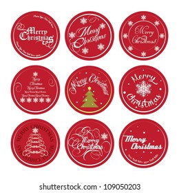 set of typographic Christmas design