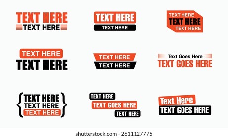 Set of Typography Based Quotes Design - Text Shapes Designs - Typography Designs