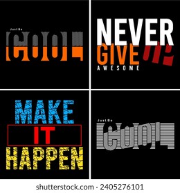 Set-Typografie-Design für Print-T-Shirt