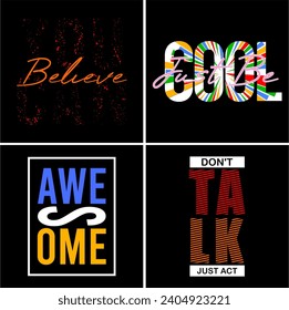 set typography quotes for print t shirt