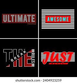 set typography quotes for print t shirt