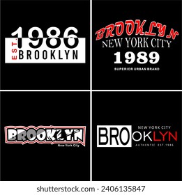 set typography urban for print t shirt