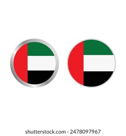 Set Of UAE Flag Vector Design.