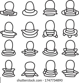 A Set of UFO template icons suitable for sport, holiday, romance, vacation, nature, outdoor and aerospace content with doodle cartoon style