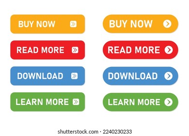 Set of UI buttons or app buttons design.