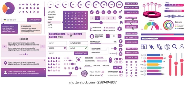 A set of UI components for mobile apps and websites. Includes buttons, panels, menus, sliders, and charts. Modern design for easy interaction, data management, and automation.