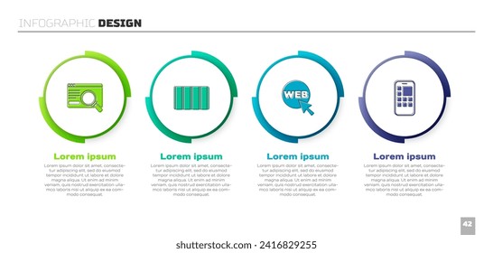 Set UI or UX design, Color palette guide, Web and graphic and Mobile Apps. Business infographic template. Vector