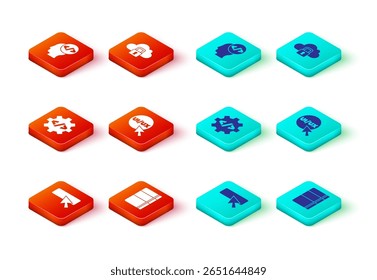 Set UI or UX design, Sketchbook album, Front end development, Cloud computing lock and  icon. Vector