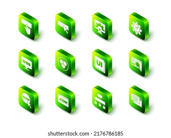 Set UI or UX design, Web development, Website statistic, Site map and  icon. Vector