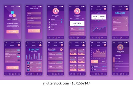 Mobile App Design Ui Ux Set Stock Vector (Royalty Free) 1664899762 ...