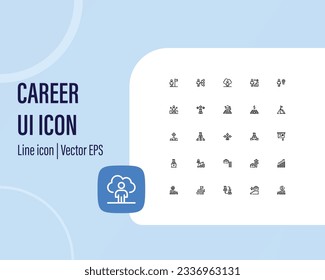 set of ui ux icon set, user interface iconset collection.