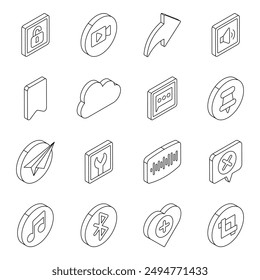 Set of Ui and Ux Linear  Icons 

