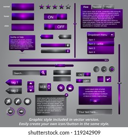 Set of ui web elements