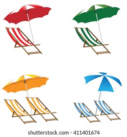 Set Umbrella On Beach