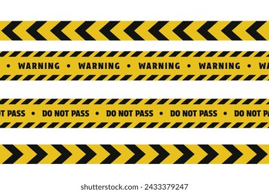 set of under construction warning alert design vector template