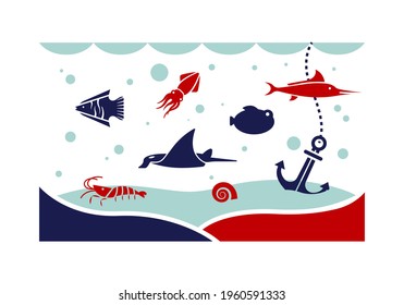 conjunto de vectores submarinos
