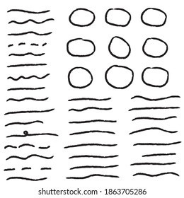 Set of Underline and Circle hand made