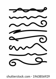 Satz von handgezeichnet. Doodle, Skizze. Vektorgrafik.