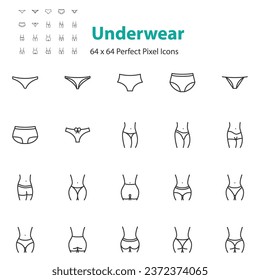 set of underwear icon, bra, panty