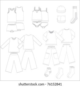 Set of underwear for teenagers from fourteen subjects