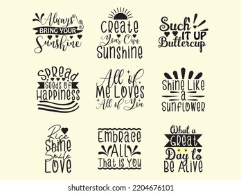 Set of unflower  t-shirt design file