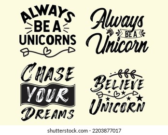 Set of unicorn t-shirt design 