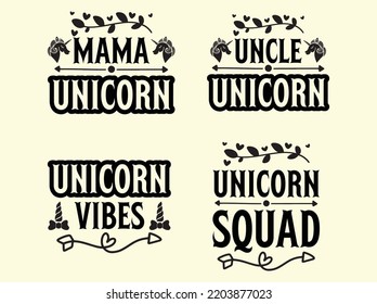 Diseño de camisetas de unicornio 
