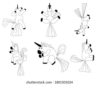 unicorn pooping rainbows coloring pages