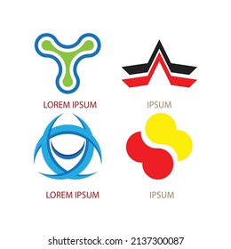 set of Unique abstract element logo design