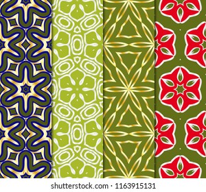 Set of Unique, abstract geometric pattern. Seamless vector illustration. linear background, lace texture, tribal ethnic arabic, fashion decorative ornament