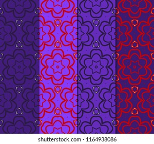 Set of Unique, abstract geometric pattern. Seamless vector illustration. linear background, lace texture, tribal ethnic arabic, fashion decorative ornament.