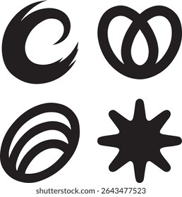 A set of unique shape for pattern design elements
