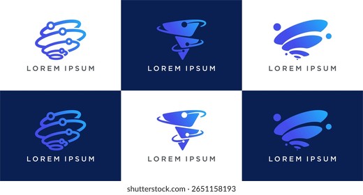 Einzigartige Twister-Logo-Designvorlage