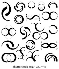 Set of unique vector arrows