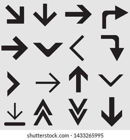 set of unique vector arrows and elements - Vector