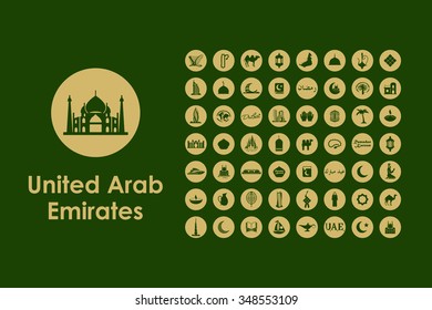It is a set of United Arab Emirates simple web icons
