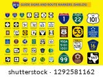 set of United State street sign-eps vector