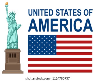 A Set of United States of America illustration
