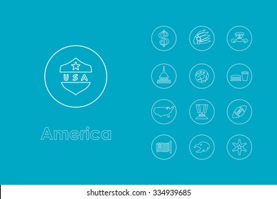 It is a set of United States simple web icons