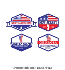 Un Conjunto De Vectores De Estados Unidos , Un Logotipo De Un Conjunto De Estados Unidos