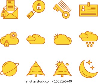 Set Of Universal 12 Icons for your project
