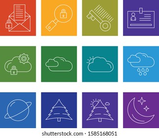 Set Of Universal 12 Icons for your project
