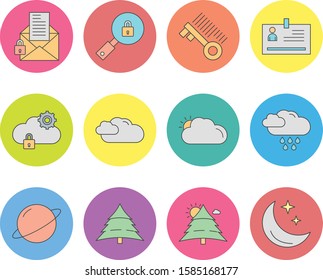Set Of Universal 12 Icons for your project
