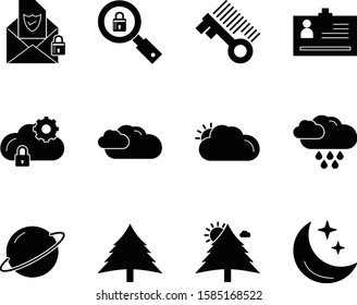 Set Of Universal 12 Icons for your project
