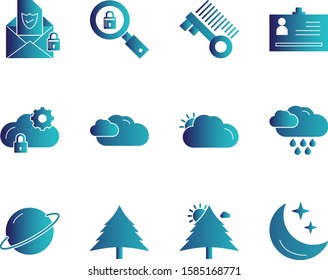 Set Of Universal 12 Icons for your project
