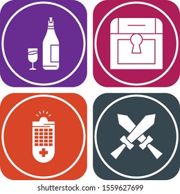 Set Of Universal 4 Icons for your project
