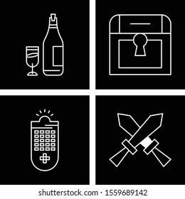 Set Of Universal 4 Icons for your project
